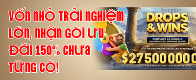 Thưởng Chào Mừng 100% Cho Thành Viên Mới promotion